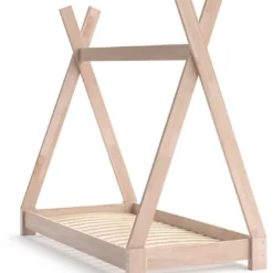 Lit Cabane Tipi 70x140cm Nature