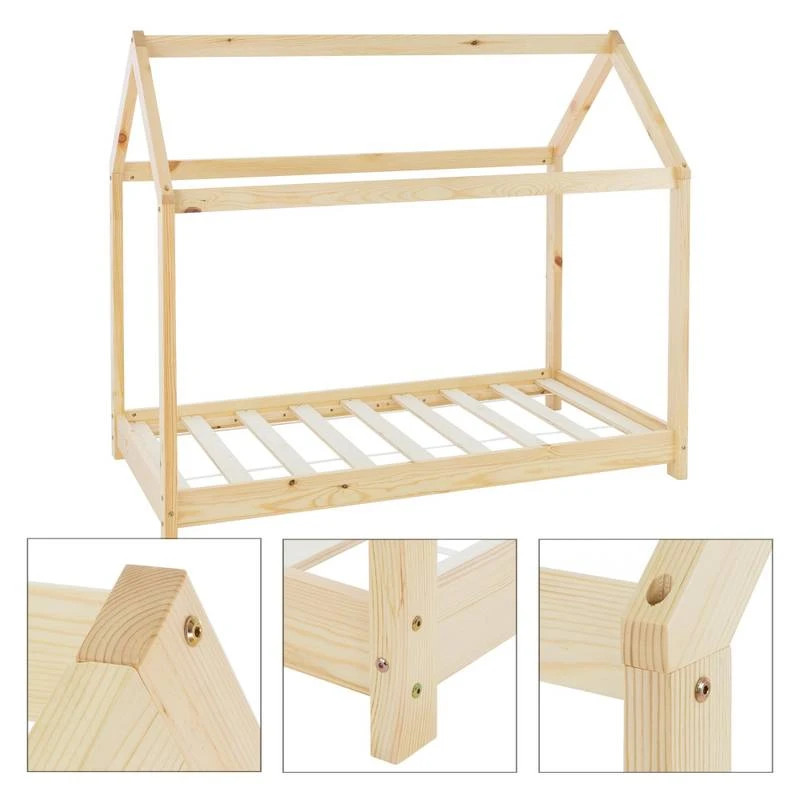 Lit D'enfant Avec Toit 80x160 Cm Blanc â Image 11