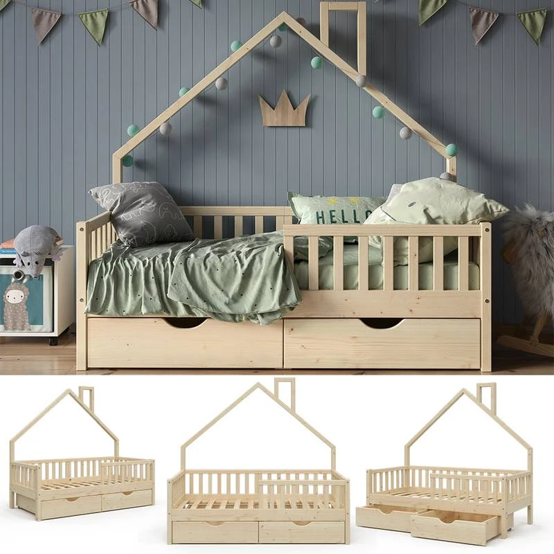 Lit Cabane Noemi 80x160cm Avec Tiroir â Image 2