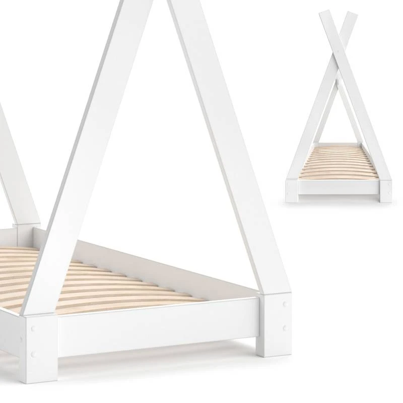 Lit Cabane Tipi 140x70cm Blanc â Image 6