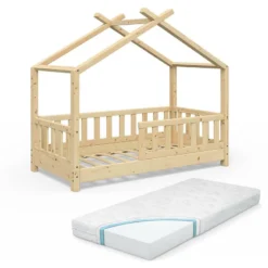 Lit Cabane Design Nature & Matelas