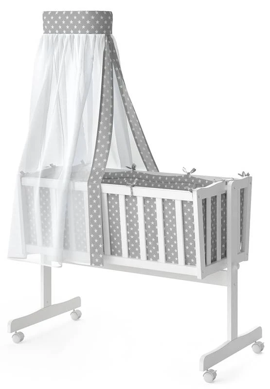 Berceau Pour Bébé Noah Blanc/gris