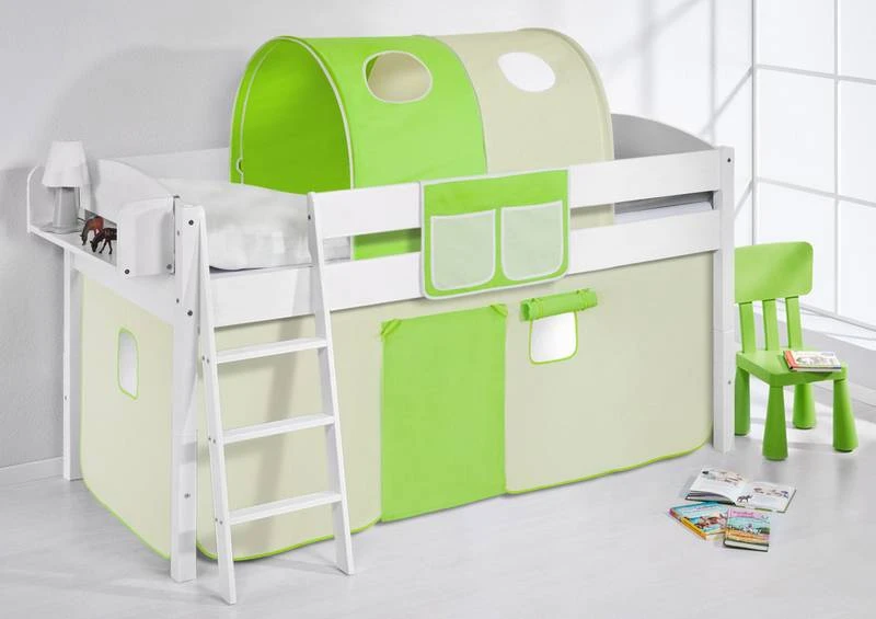 Lit Mezzanine Ludique IDA Vert Beige â Image 2