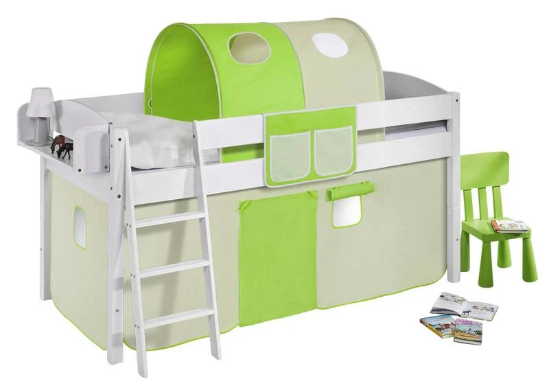 Lit Mezzanine Ludique IDA Vert Beige