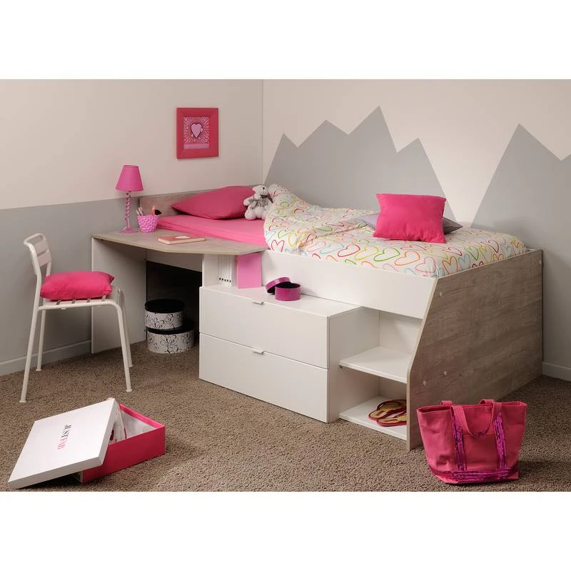 Lit CombinĂ© Avec Bureau Milky â Image 13