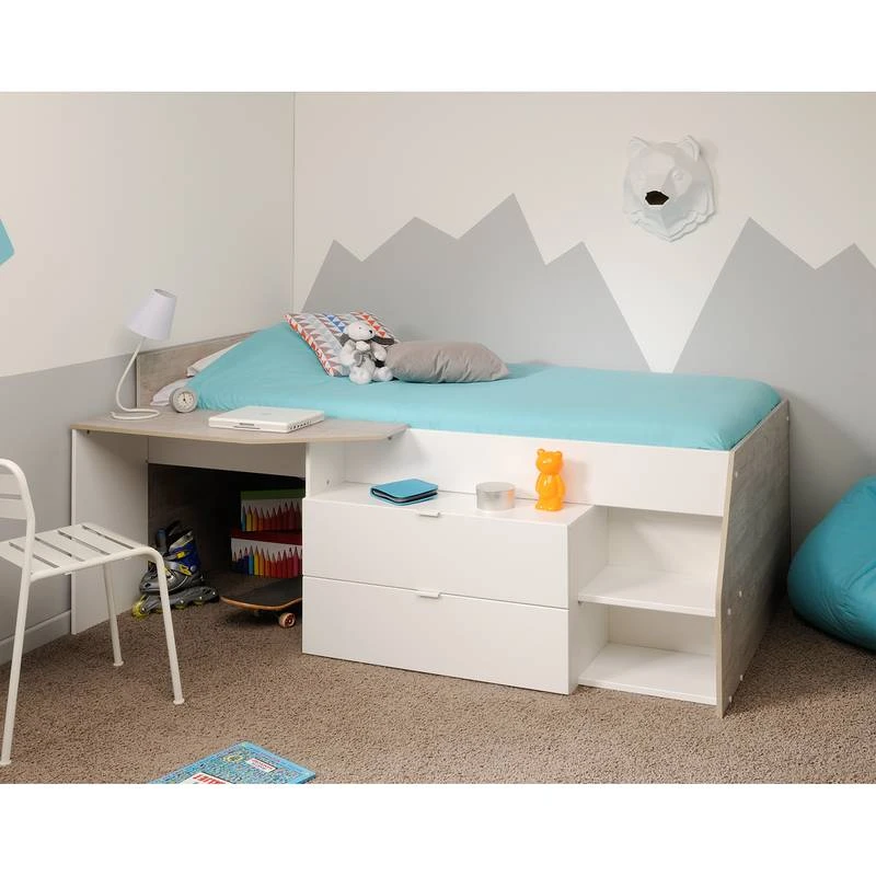 Lit CombinĂ© Avec Bureau Milky â Image 18